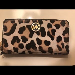 Michael Kors cheetah print wristlet